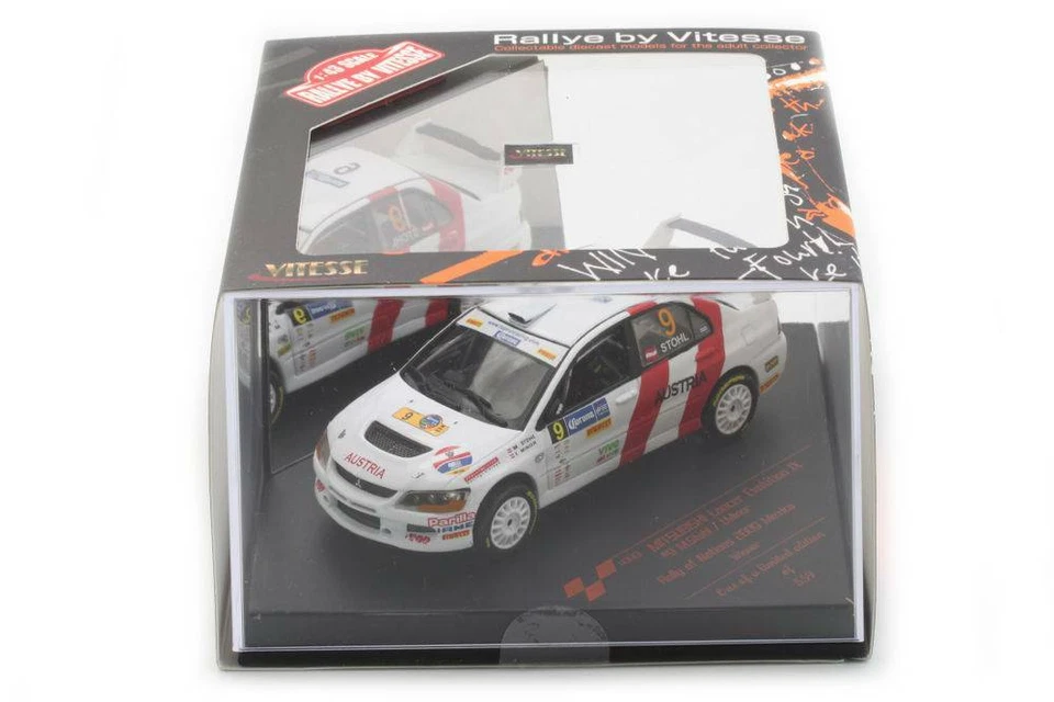MITSUBISHI LANCER EVO IX #9 WIN MEXICO RALLY 2009 STOHL MINOR VITESSE 43413 1/43 - Photo 3/3
