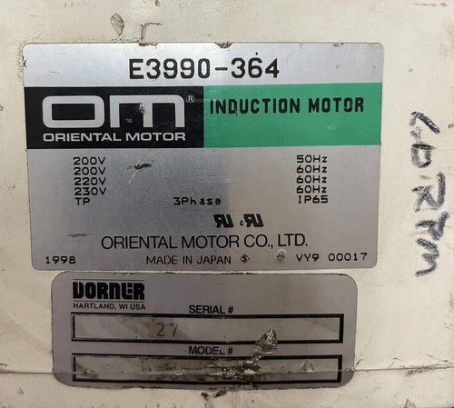 Motor a prueba de salpicaduras ORIENTAL MOTOR CO. E3990-364  - Imagen 2 de 8