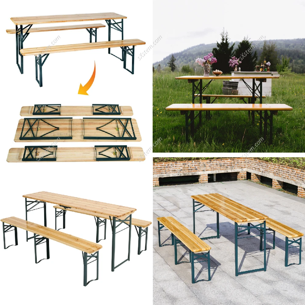 Outdoor trestle 2024 dining table