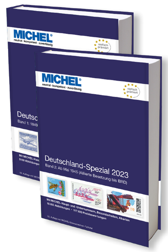 MICHEL Briefmarken Katalog Deutschland-Spezial-Set 2023 - Band 1 und Band 2 NEU