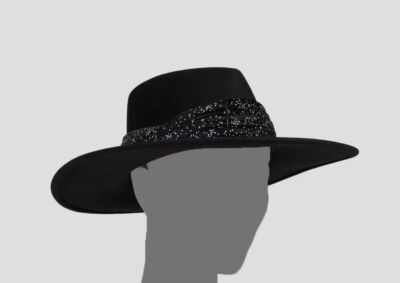 $455 Eugenia Kim Women Black Glittered Harlowe Velvet Wool-Felt Fedora One Size $455 Eugenia Kim Women Black Glittered Harlowe Velvet Wool  main image 2