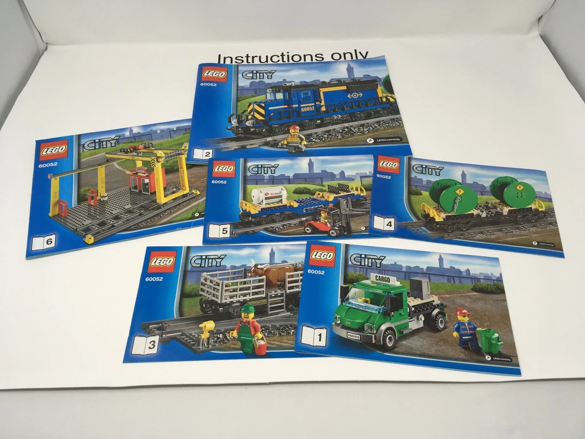 ONLY instructions Books 1 6 Lego 60052 Cargo Train railroad no bricks parts
