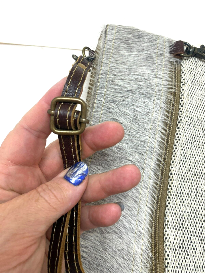 Myra Shoulder Bag Purse Crossbody Leather Strap Canvas Woven Western