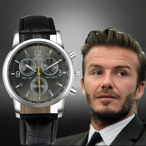 Men’s/Teenagers: Sports Chronograph Designer Sports Watch Black Crocodile Strap