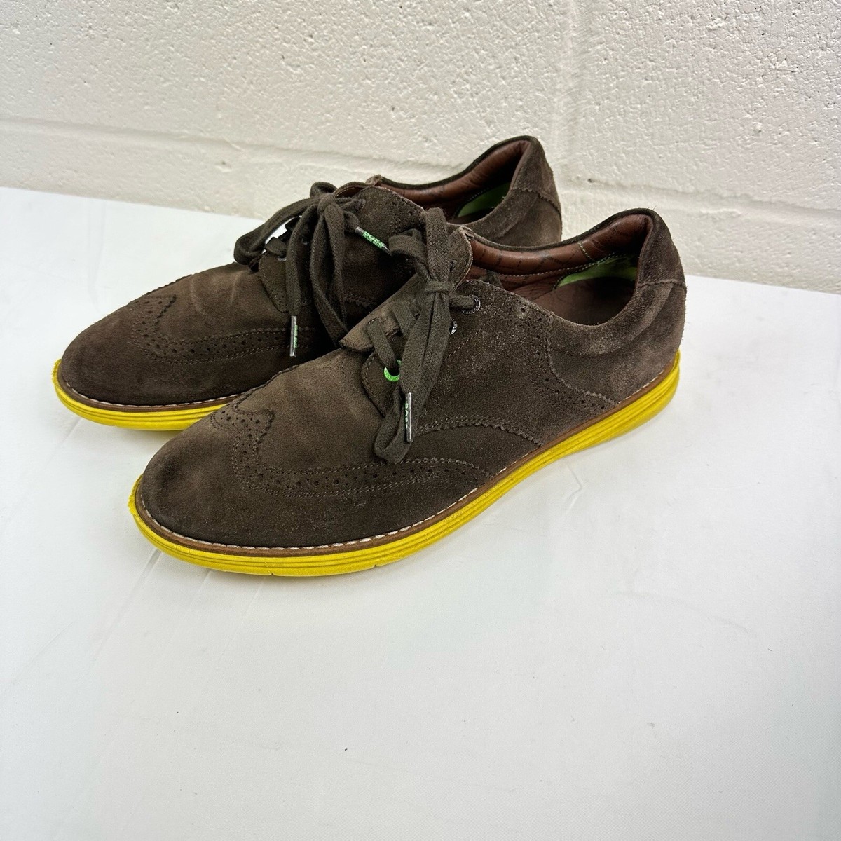 mens dress tennis shoes brown Elastic Slip On Sneaker In Cognac Nicol