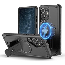 For Samsung Galaxy A16 A25 A35 A54 Heavy Duty Rugged Magnetic Case with Stand