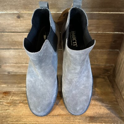New NWOB Mens Born Shane Gray Suede Comfort Chelsea‎ Ankle Boots Size 12 M BORN Men main image 3