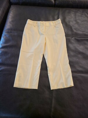 Ann Taylor LOFT Petites Womens Pants Crop Capri Yellow Size 10p 