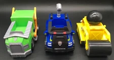 Paw Patrol green Recycle Truck yellow Steam Roller blue Police Cruiser