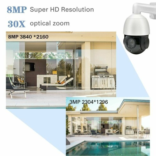 CamHi 8MP POE 30X ZOOM Humanoid Auto Tracking 100m PTZ Geschwindigkeit IP Kamera - Picture 4 of 5