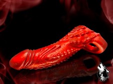 BIGGER Sleeve Girth Penis Sheath Male Reusable Condom Extender Enlarger Monster