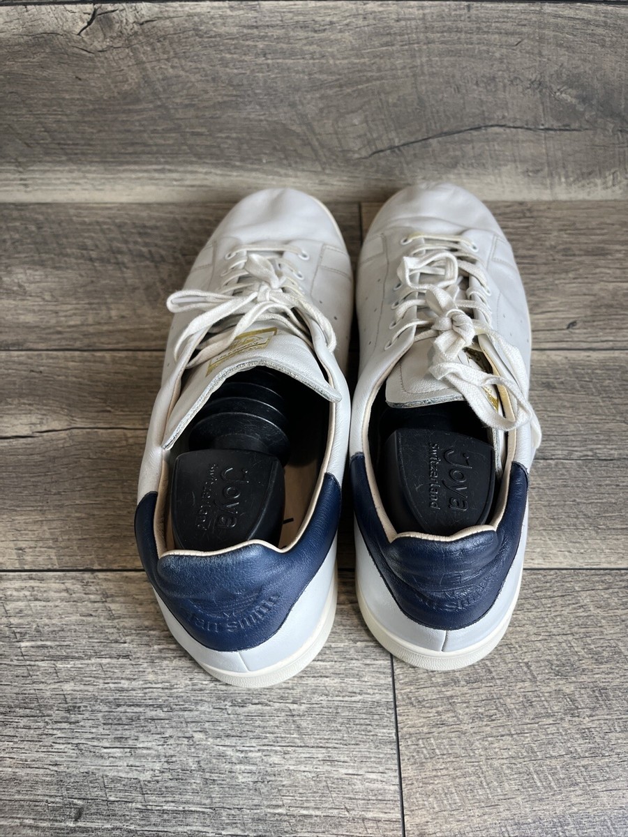 MENS ADIDAS ORIGINALS STAN SMITH RECON WHITE & NAVY SNEAKERS SIZE