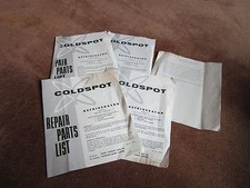 Vtg Coldspot Refrigerator Sears Repair Parts Lists Blow Up Diagrams Lots Info