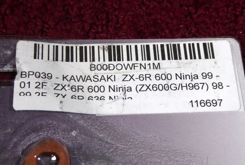 Yana Shiki BP039 Brake Pads Kawasaki ZX600/ZX900 Suzuki GSX-R1000/R1100 Two Pair Foto 2 de 2