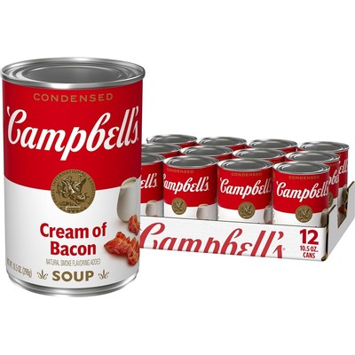 Campbell's Condensed Cream of Bacon Soup, 10.5 Ounce Can Case of 12