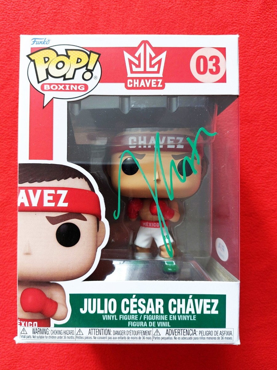 PSA COA JULIO CESAR CHAVEZ boxing SIGNED Funko Pop #03 Autograph