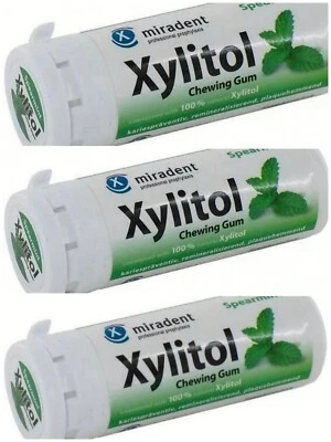 WWW.SPEISEKAMMER-SHOP.DE 3 x 30 Stück Xylit KAUGUMMI Xylitol Spearmint 100% Xylit, 0% Zucker