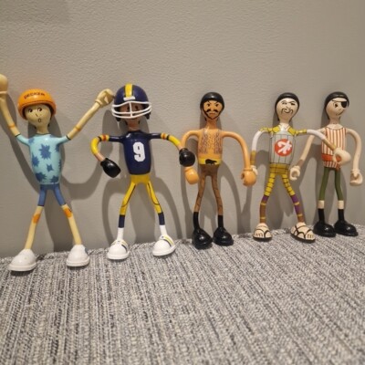 Bendos Kid Galaxy Decker, TD, Sam, Grizzly & Patch Bendy 5,5'' Figuren 2001