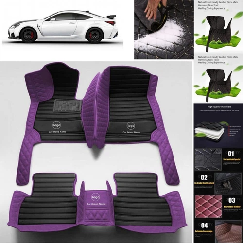 For Lexus RC LC SC Car Floor Mats Luxury Custom Waterproof Carpets Cargo Liners - Imagen 19 de 35