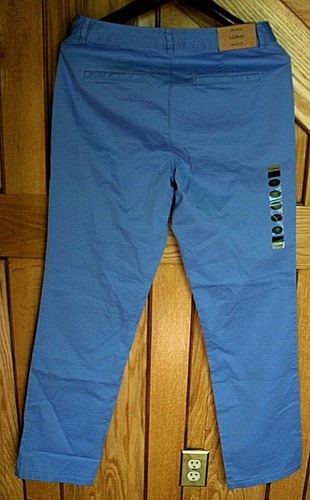 NWT L.L.Bean Misses Chino Pants Favorite Fit 8 M/T Cornflower Blue | eBay