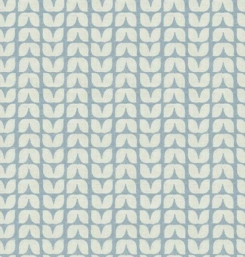 Fryetts Tulip Scandi China Blue 100% Cotton Fabric