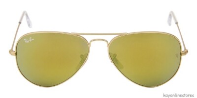 Ray Ban Sunglasses Aviator Gold 3025 112/93 Yellow Mirrored Lenses