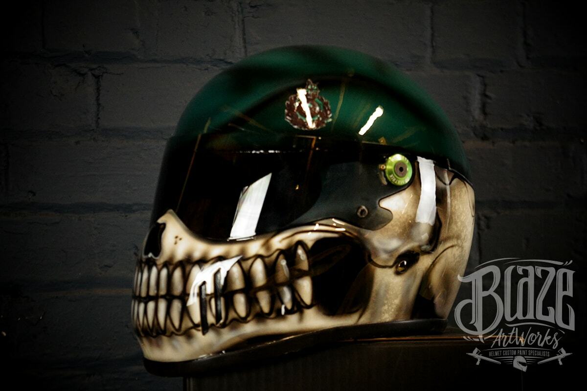 custom seabee motorcycle helmet BEASLEY 502 Scrambler Retro DOT/ECE Certified Custom Predator Motorcycle Helmet Had-painted