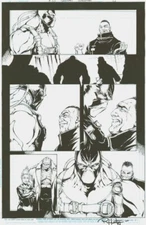 Batman Superman Universe's Finest BANE Original Art Splash Alex Konat Rob Hunter