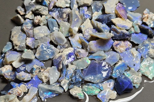 Australian Lightning Ridge NSW solid opal rough parcel 154.2 cts blue purple lot