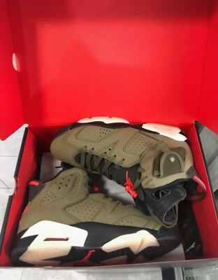 air jordan 6 retro x travis scott olive