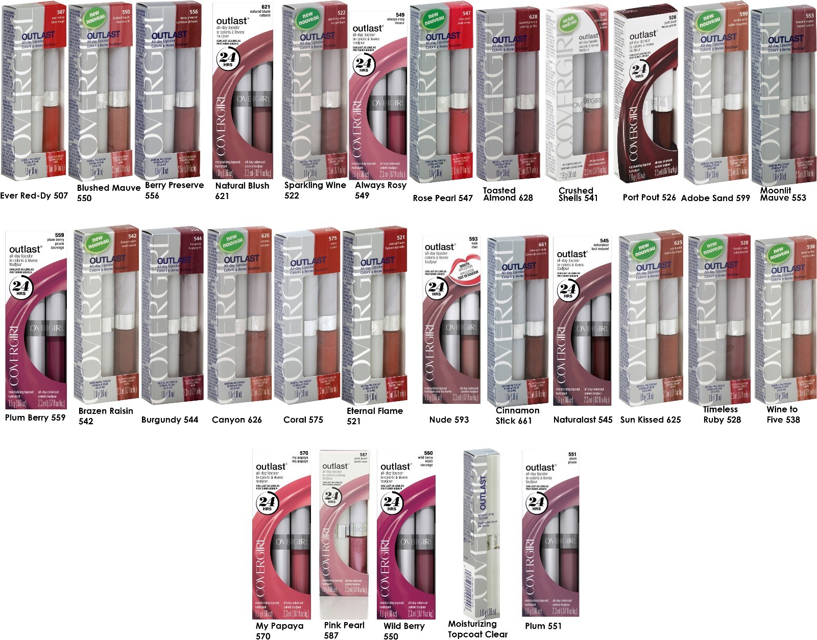 Cover Girl Outlast AllDay Lip Color Moisturizing Lipstick NIP Choose