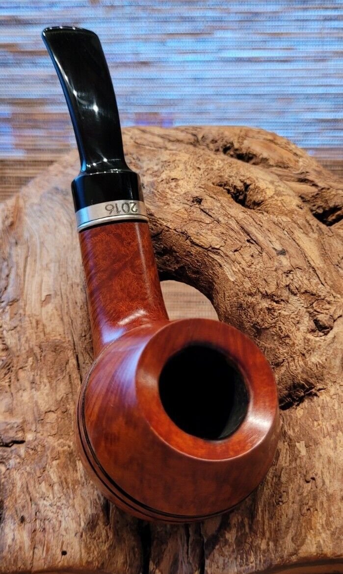 Details zu Pfeife-Pipe-Georg-Huber-München- Jahrespfeife-2016-08/100-Silver-925-9mm Schaft hergestellt in Japan
