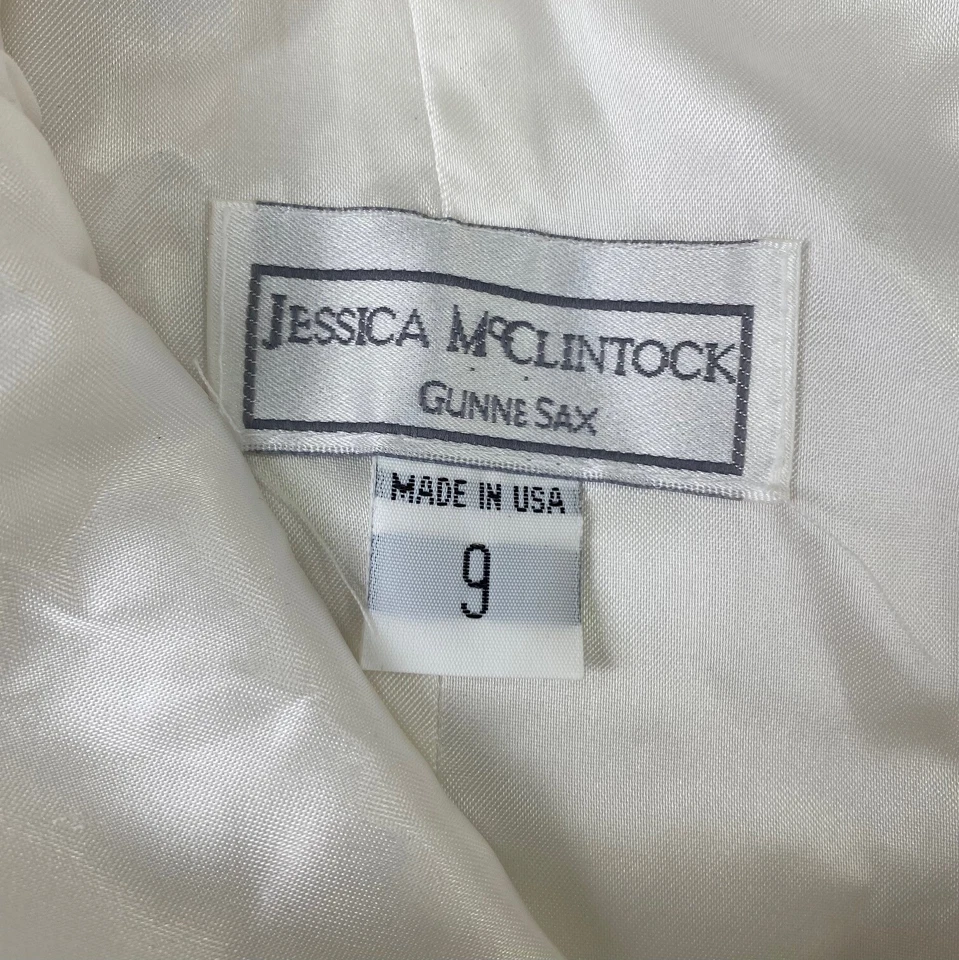 Vtg Jessica McClintock Gunne Sax Lace Dress | 9 | Lace | USA | Bridal - Image 3 of 4