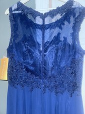 Manon Blue Embroidered Bodice Occasion Prom Ball Gown Evening Dress BNWT £199 22