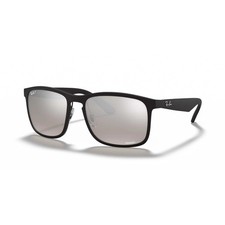 Ray-Ban RB4264 Chromance Polarized Sunglasses - Matte Black Frame Silver Lenses