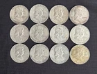 Lot Of 12 Franklin Half Dollars