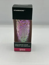 Starbucks Wicked Glinda Keychain Mini Cold Cup Ornament Pink Prism Gift New