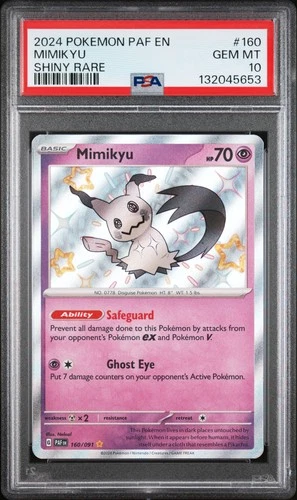 2024 POKEMON PAF EN-PALDEAN FATES SHINY RARE #160 MIMIKYU PSA 10