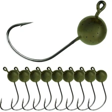 Lead Wacky Jig Head: 1/16 oz. 10pk- Green Pumpkin