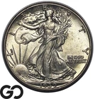 1939 Walking Liberty Half Dollar, Subtle Toner, Gem BU++