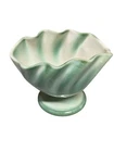 Hull Regal Planter Vase Vintage 303 Green & White USA Sea Shell Made In USA