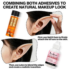 Spirit Gum Adhesive and Remover Kit with Bonus Liquid Latex - 15Ml Profession...