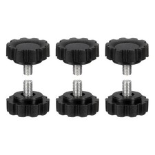 6 pcs knobs M5 x 8mm male thread for clamping black
