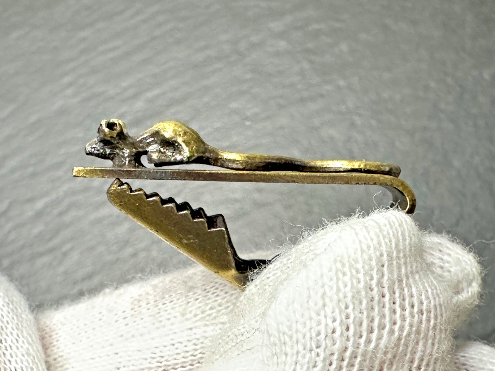 VINTAGE MOUSE (RAT? RODENT?) TIE PIN & TIE BAR M211