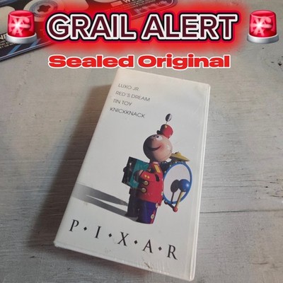 Sealed 1991 Pixar Shorts VHS Promo Tape Luxo Jr Tin Toy Uncensored Knick Knack H