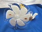 Vintage Italy Murano Millifore Art Glass Flower 7”