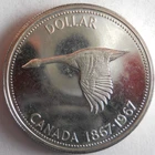 1967 CANADA DOLLAR - AU/UNC - Excellent Silver Crown Coin - Lot #M26