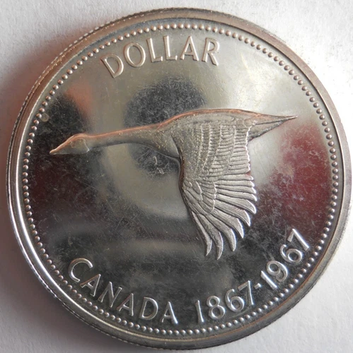 1967 CANADA DOLLAR - AU/UNC - Excellent Silver Crown Coin - Lot #M26