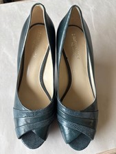 Naturalizer N5 Comfort Open Toe Heels, Dark teal/gray Size 8W
