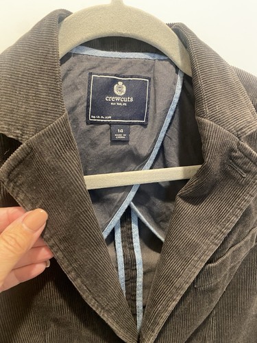 J Crew Crewcuts Boys Ludlow Size 14 Navy Blue Corduroy Blazer Jacket Preppy - Picture 2 of 11